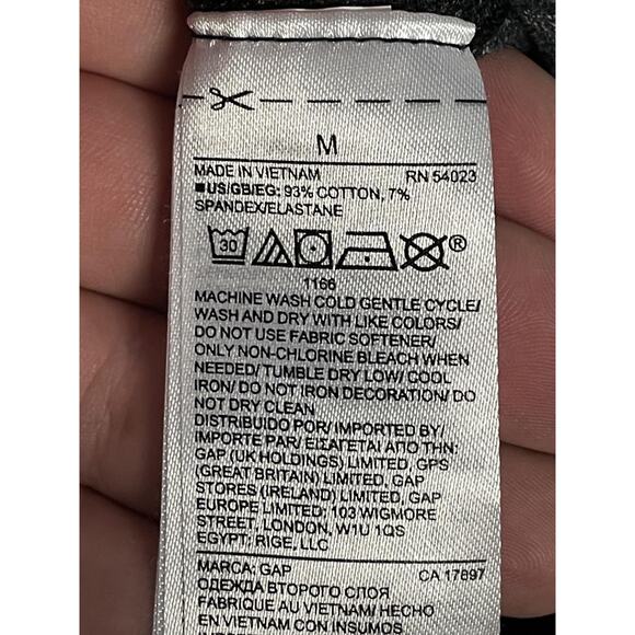 GapFit Capri Leggings Womens Medium Black Space Dye GFast Performance Cotton - Picture 7 of 9